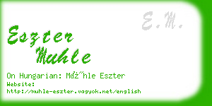 eszter muhle business card